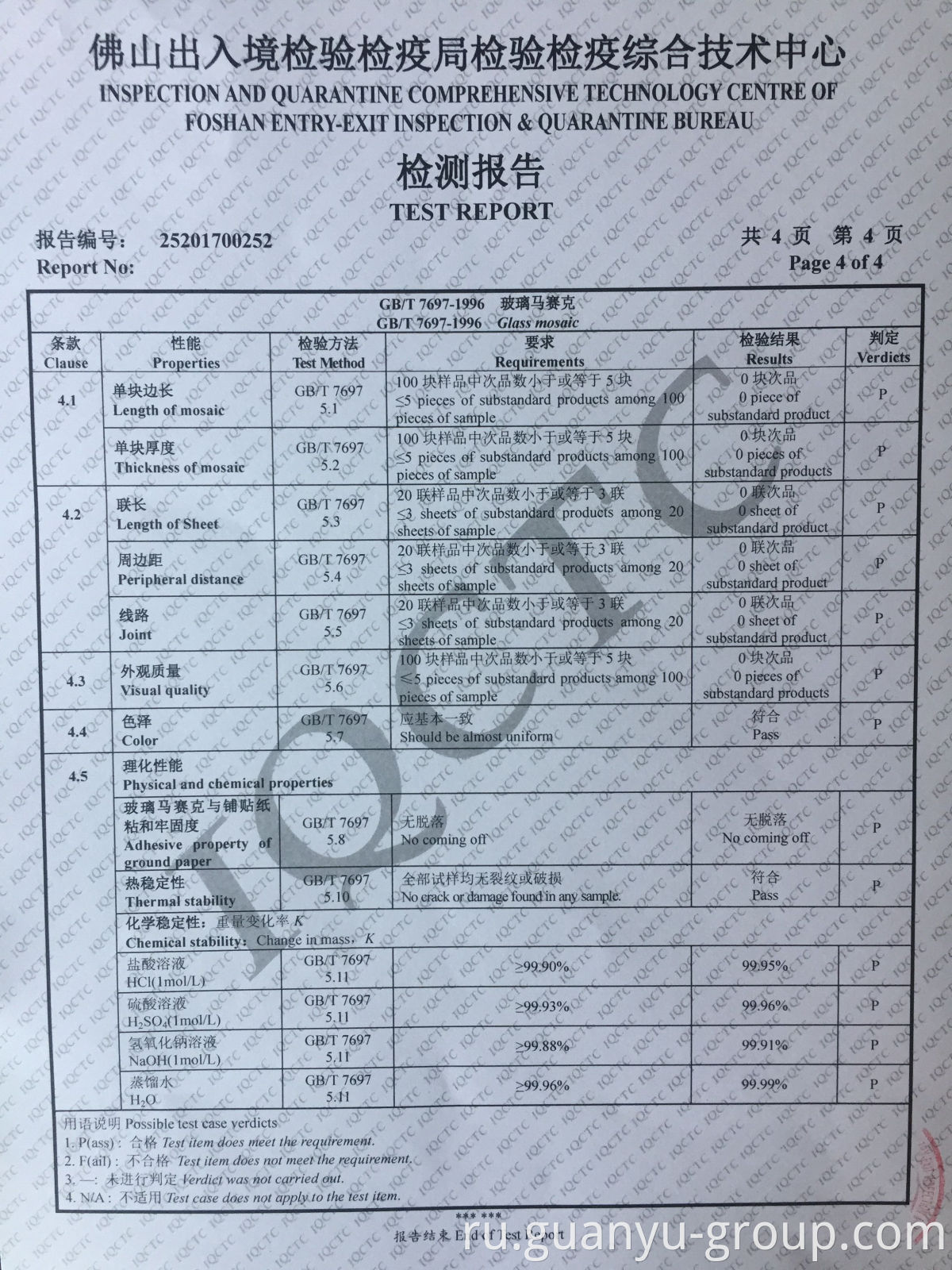 Guanyu Mosaic Test Report P4